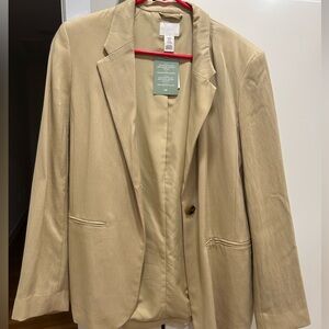 Brand new tan colored blazer.